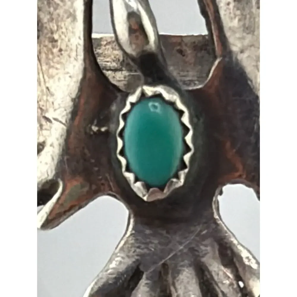Vintage Navajo Style Sterling Silver Thunderbird Ring 6.5